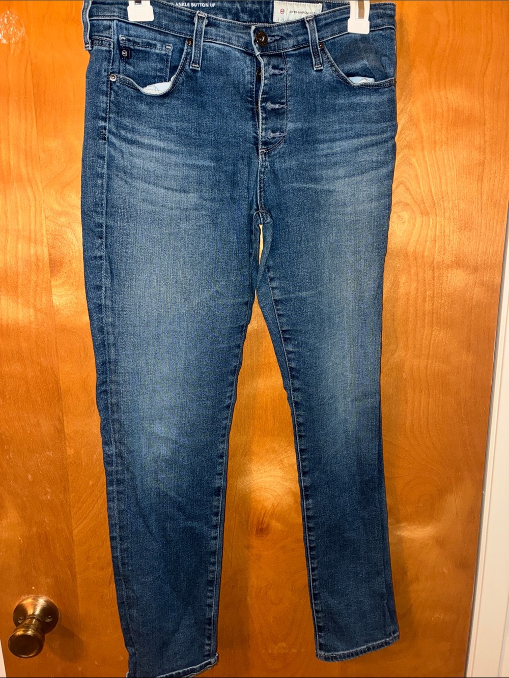 Anthropologie Skinny Jeans in Medium Blue Wash 27R